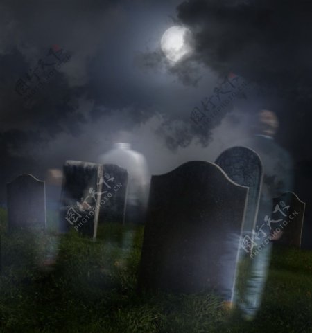 墓地中的幽灵图片
