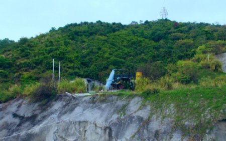 山水风景建筑工地图片