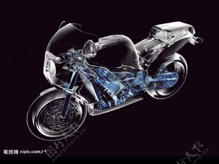 摩托车3D效果透视图图片