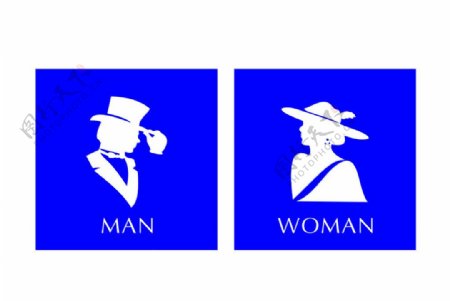 卫生间标识标牌男女图片