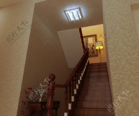 复式楼房走廊楼梯图片