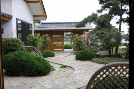 日式园林庭院图片