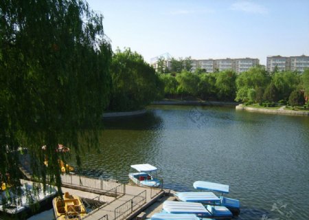 安阳洹水公园景色图片