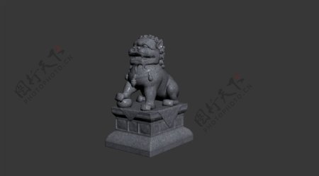 石狮子3d模型图片