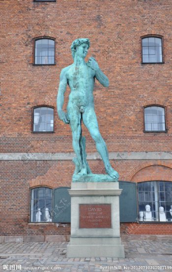 Copenhagen哥本哈根的大卫雕像图片