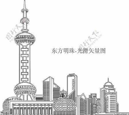 上海东方明珠陆家嘴建筑外滩建筑浦东风光图片