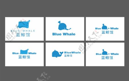六款经典鲸鱼主题会所logo图片