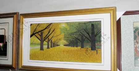 苏州园林油画图片