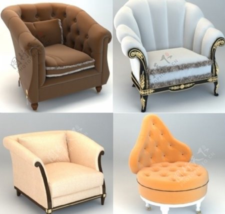 四款精美沙发模型图片