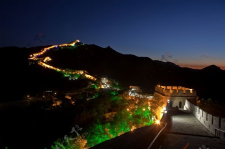 八达岭长城夜景图片