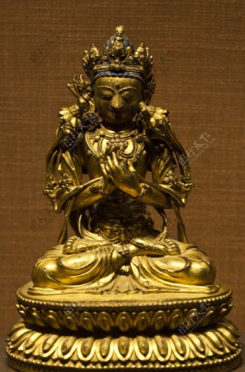 铜镀金弥勒菩萨像图片