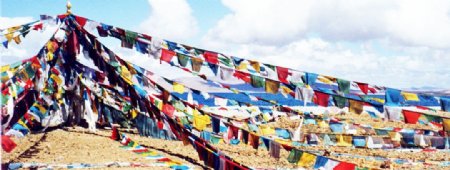 经幡青藏草原的经幡西藏西藏风情西藏风景草原经幡图片
