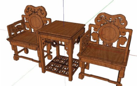 精致中式家具茶桌椅组合图片