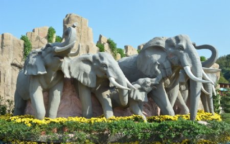 大象雕像图片