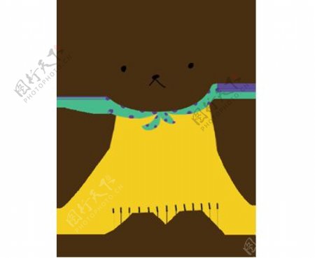 韩国可爱熊仔小棕熊装饰图图片