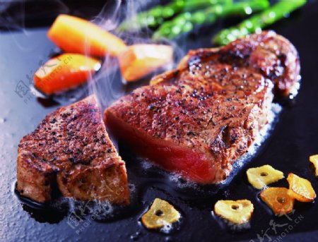 煎炸牛肉食品菜图片