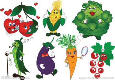 可爱水果蔬菜表情图片
