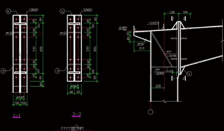 钢结构边梁柱节点详图图片