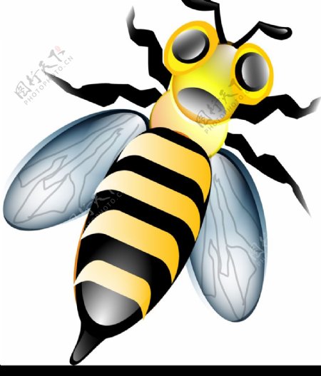 AI手绘蜜蜂图片