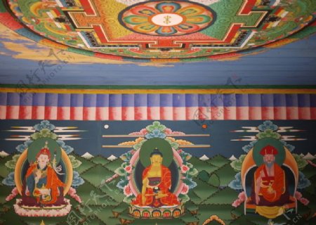 不丹桥头堡里的壁画图片