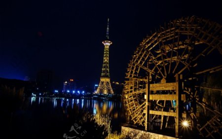 神农城夜景图片