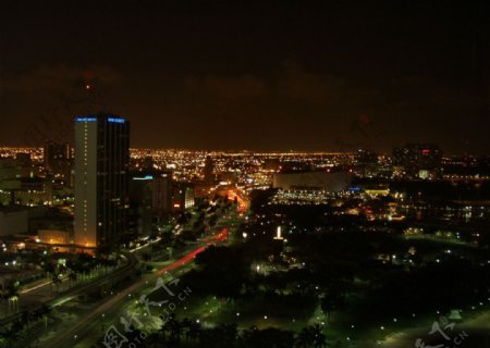 美国城市夜景图片
