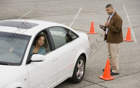 考驾照倒桩考试图片
