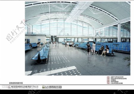 广州新火车站高架层标准候车区效果图图片