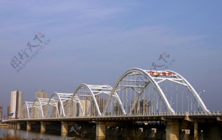 桥梁汉江河图片