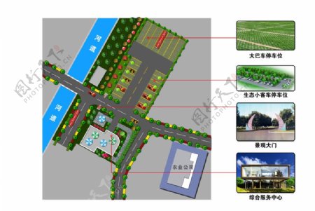 平面绿化分层布置图图片