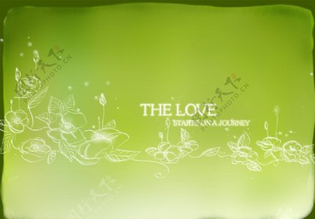 水晶花纹绿色背景图片