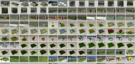 3D园林设计模型图片
