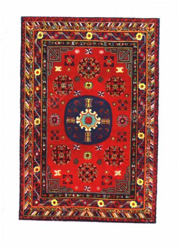 维族丝地毯饰纹图片