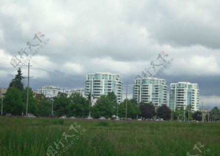 加拿大烈治文城市草原与建筑图片