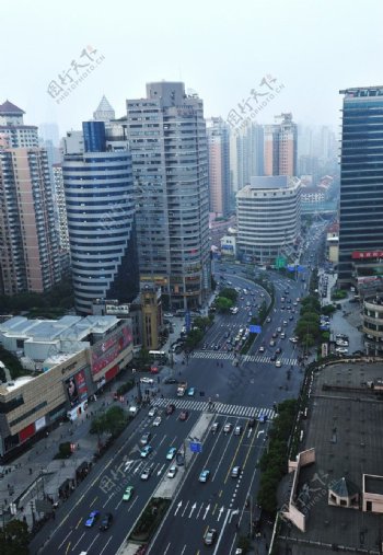 上海街头俯瞰图片