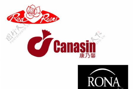 红玫瑰康乃馨罗娜企业logo图片