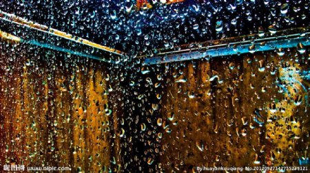雨水车窗图片