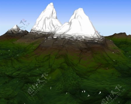 雪山3D模型图片