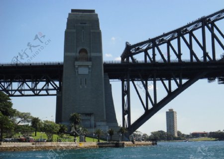 悉尼大铁桥桥墩图片