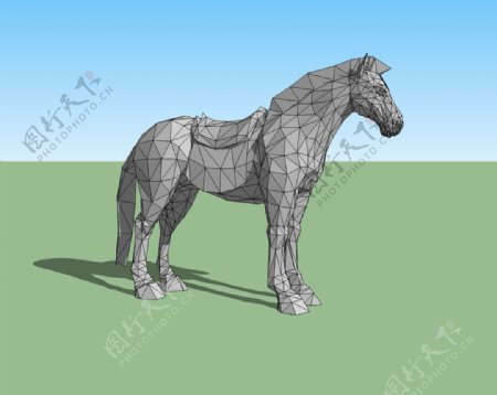 战马3D模型图片