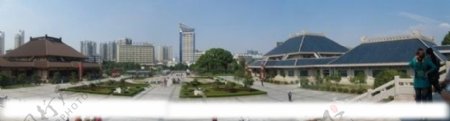 湖北省博物馆门口全景图片