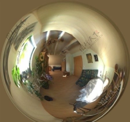 HDR客房反射球图片