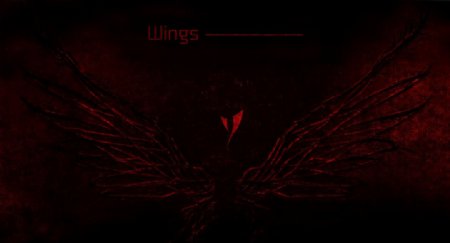 翅膀标志红色鲜艳神秘血色图片