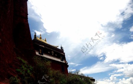 西藏布达拉宫一角图片