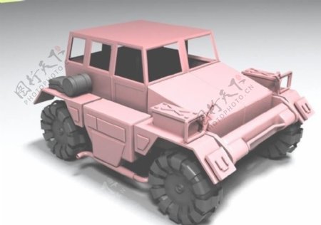 3Dmax越野山地车建模图片