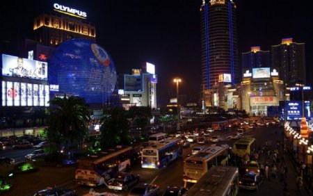 上海徐家汇夜景图片