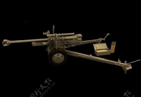 105M自行火炮三维模型图片