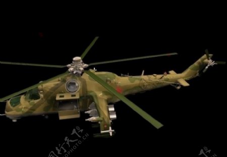 THINDD攻击直升机3D模型图片