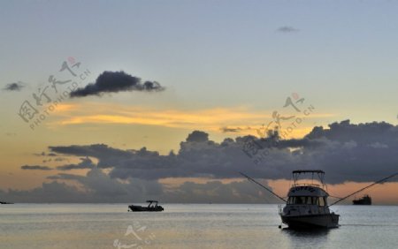 毛里求斯印度洋日落图片