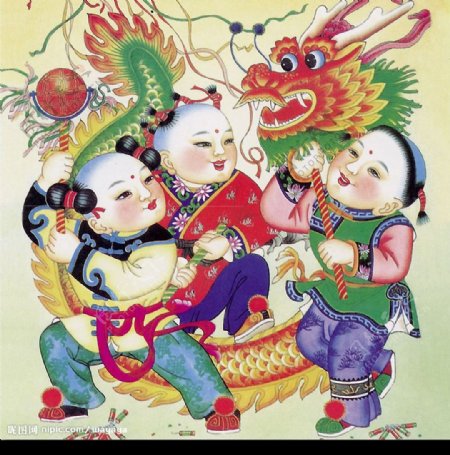 中国传统娃娃图片